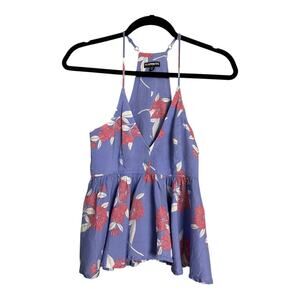 Express Rayon Floral Boho Blouse Shirt Top Cottage Indie Fairy Festival XS